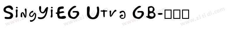 SingYiEG Utra GB字体转换